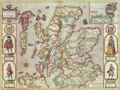 The Kingdom of Scotland, Engraved by Jodocus Hondius from 